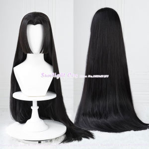 ZEEMIN 100cm Long Boa Hancock Cosplay Wig Anime Women Boa Hancock Wigs Black Wig Heat Resistant Synthetic Hair Party Wigs + Wig Cap Christmas and Halloween gifts