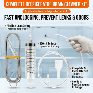 Refrigerator Drain Hole Clog Remover 5pcs Fridge Hole Brush Water Outlet Cleaner Cleaning Tool Set