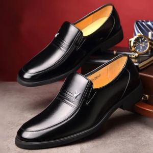 Men Leather Shoes Business Formal Casual Soft Leather Shoes Wedding Shoes Single Shoes Black Leather Office Shoes For Mens