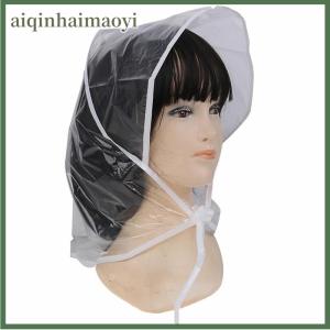 aiqinhaimaoyi 1 chiếc mũ đi mưa kiểu tóc bảo vệ nắp ca-pô nhựa cho phụ nữ và phụ nữ trong suốt