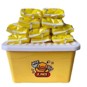 Khăn Giấy Ướt Vịt Vàng B DUCK 10 Gói Kèm Thùng Nhựa Tiện Lợi Siêu Đáng Yêu