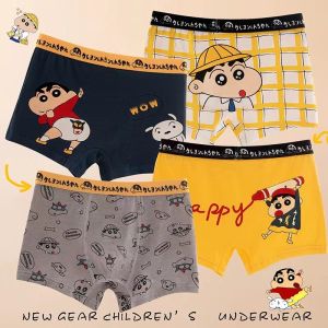 High Quality 4 PCS Soft Cotton Kid Boy Underwear Cartoon Superhero Spiderman Print Toddler Boxer Shorts Panties Underpant for Boys 2 -15 Years Old