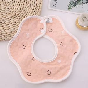 Baby U Shaped Cotton Drool Bibs with Double Side  Super Absorbent 6 layers Bib for Baby