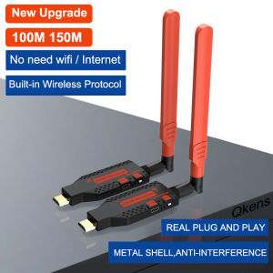 50m 100m 150m Wireless Video Transmitter and Receiver HDMI Extender TV Stick Display Adapter Share for DVD Camera Cable Box Laptop PC To TV Projector Monitor 1080p