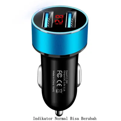 Car Charger Colokan Charger Mobil 2 Ports 3.1A 12V-24V Output AH044