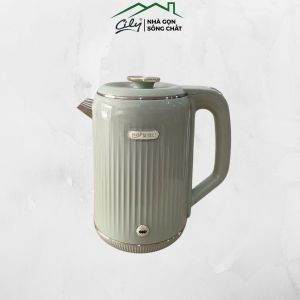 Ấm Đun Nước Siêu Tốc ISD 1500W – Dung Tích 2L – 2 Lớp Vỏ Chống Bỏng – Lõi Inox 304 – Đế Xoay 360° – BH Trực Tiếp 1 Năm