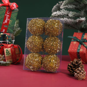 6Pcs/Box 6cm Christmas Ball Ornaments Exquisite Design Xmas Tree Hanging Pendant Merry Christmas Decoration For Home 2025 Navidad Natal New Year
