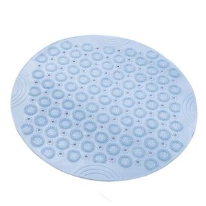 DAN LE 1Pcs Creative Suction Cup Textured Surface Drainage With Drain Hole Bathroom Carpet Bathtub Mat Massage Foot Pad Bath Mat