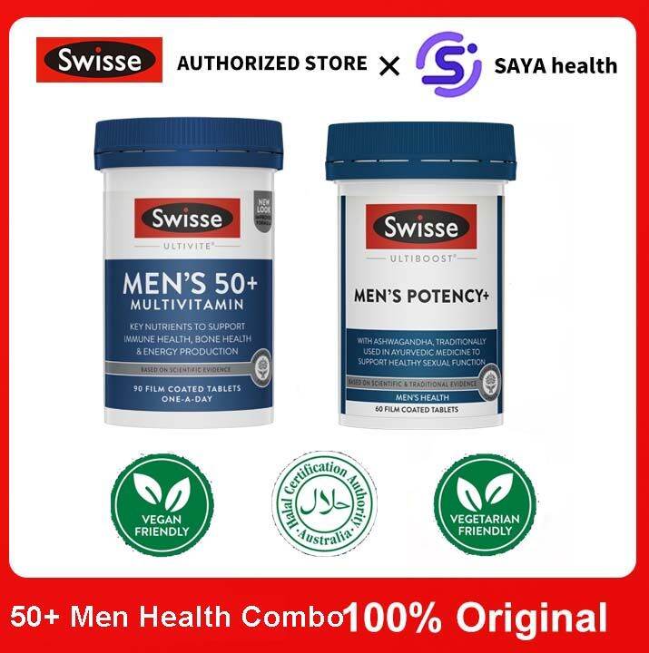 Swisse 50+ Men Health Combo（Men's Potency+ 60 and Men's Multivitamins ...