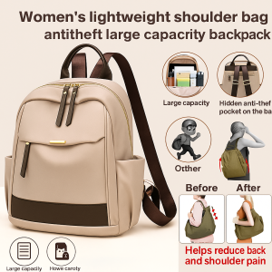 2025 New Womens Backpack for All Seasons  Ideal for Working Adults and Students  Large Capacity  Lightweight  Water-resistant  Durable Nylon Casual Travel Bag