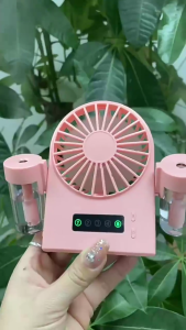 Portable Desktop Air Cooling Fan With 4 Speed Setting Cooling Fan Digital Display For Dormitory Study Office Desk