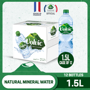 Volvic Natural Mineral Water (12 x 1.5L Case)