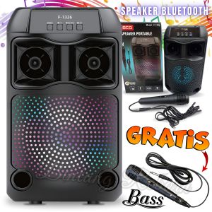 TERLARIS ~Speaker Bluetooth Full Bass / Salon Bluetooth Full Bass Fleco F-1326 | Speaker Bluetooth Portebel Tanpa kabel | Speaker Bluetooth Super Bass | Salon Bluetooth Portebel | Tws Bluetooth ~ BRO