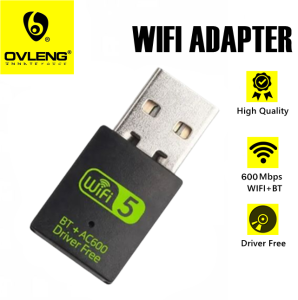 600Mbps Dual Band 2.4 /5GHz Wireless External Receiver USB Bluetooth Adapter WiFi Dongle Driver for PC /Laptop /Desktop