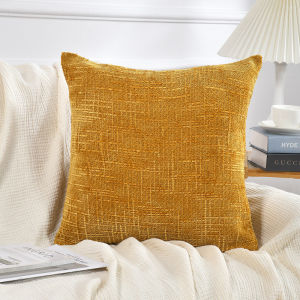 Throw Pillow Cover Textured Chenille Solid Color Dutch Velvet Sofa Bed Cushion Case Forty Five