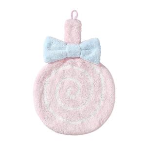 Cute Round Design Lollipop Hand Cloth Towel Hanging Quick Drying Strong Absorbent Soft Multipurpose Cleaning Wipe