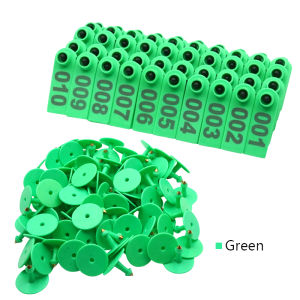 100Pcs Sheep Ear Tags 001-100 Number with Applicator Pliers for Cattle Cow Horse Pig Goat Farm Animal