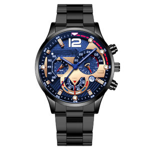 【READY STOCK】Mens Watch Fashion Steel Strap Business Watch Original Mens Quartz Watch Jam Tangan Lelaki