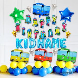 TAYO KOMPLIT BALON FOIL/DEKORASI ULTAH ANAK/BALLOON BUS KECIL/HAPPY BIRTHDAY