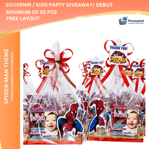 Spideman inspired Souvenir Customized Personalized Photo standee for Christening Dedication Birthday Baptism Wedding Debut Token of appreciation kids Party Giveaway for ninang and ninong