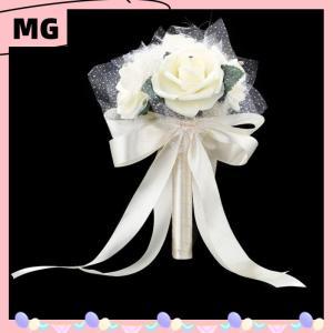 【Magical House】[New HOT FASHION] Hand Bunch Bridal Holding Flower Artificial Rose Silk Bouquet Bridesmaid Decor