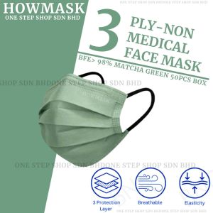 [hot sale] Professional cheap price non Medical Face Mask Disposable HOWMASK 3-Ply Face Mask  Blue Black Denim Blue 50pcs box