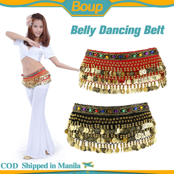 Gold Belly Dance Coins & Bells Belt - At