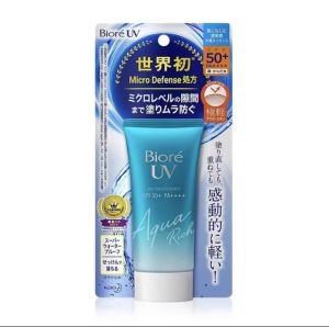 Biore กันแดด UV Aqua Rich SPF50++PA++ ขนาด 50ml กรัม ของแท้นำเข้าจากญี่ปุ่น 100% บิโอเ ครีมกันแดด