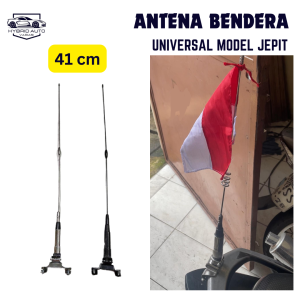 Antena Bendera Universal Model Jepit Untuk Motor Mobil Antena PS 50 Bahan Besi 1 Pcs