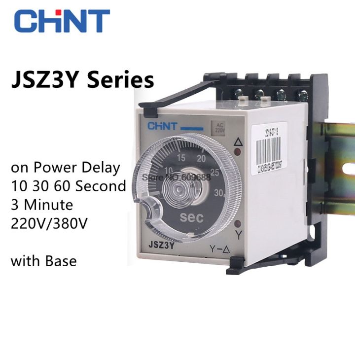 Chnt Chint Jsz3y 5s 10s 60s220v 380v Time Relay Power On Delay ...