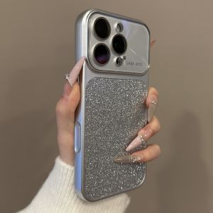 Bling Glitter Laser Camera Protection Case for iPhone 17 16 15 14 Pro Max 13 Shockproof Sparkling INS Cute Girly Women Cover