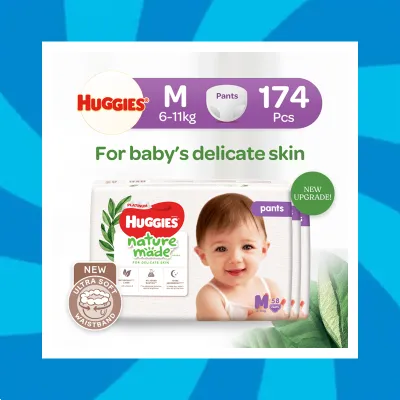 (Carton Deal)Huggies Platinum Naturemade Pants Diapers
