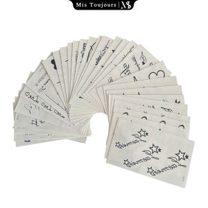 30 Sheets Waterproof Temporary Tattoo Sticker Words Pattern Water Transfer Body Art Fake Tattoo