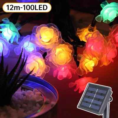 [BUY 1 TAKE 1] Solar Flower Strings Lights Christmas Light Outdoor Waterproof Solar Fairy Lights 5M/7M Cherry Blossoms String Lights Solar Led String Lights For Outdoor Home Lawn Wedding Patio Party And Holiday Decorations In Phleo