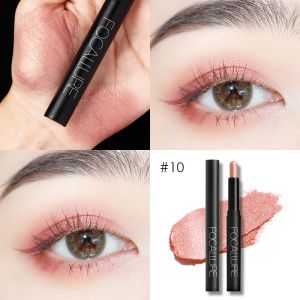 FOCALLURE 12 Color Glitter Shimmer Eyeshadow Pencil Waterproof Long Lasting High Color Rendering Easy to Color Eye Shadow Stick