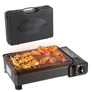 Portable BBQ Grill Compact Grill Gas Grill Smokeless Indoor Grill Outdoor Grill with Storage Box