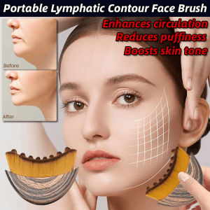 Portable Lymphatic Contour Face Brush Chin Sculpting Reduce Puffiness Dry Brushing Face Brush Relieve Fatigue Contour Massager