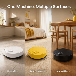 ECLK0G Smart Wireless Sweeping Robot USB Charging 1500Pa Suction Vacuum Cleaner Mini Design 3 In 1 Cleaning Machine Home Use