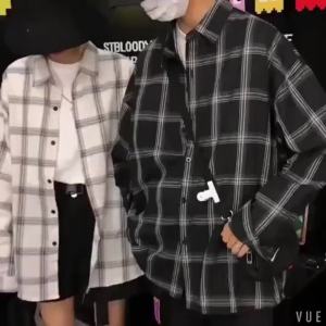 COD  Baju Kemeja Versi Korea Wanita Musim Bunga dan Musim Panas Kemeja Lengan Panjang Lapel Wanita Kemeja Rasa Reka Bentuk Pelajar Kot Luar Longgar  Sem