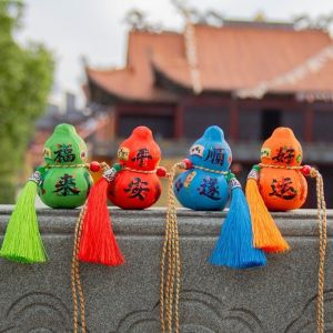 CUNXIN Chinese Style Gourd Fragrant Bag Traditional 3D Gourd Car Pendant Decorative Color Printing Blessing Fragrant Bag Chinese New Year Decorations