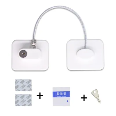 Baby Safety Lock Refrigerator Door Lock With Key Stainless Steel Wire 3M Punch-Free Kids Security Safety Cupboard Lock | Gaben Home