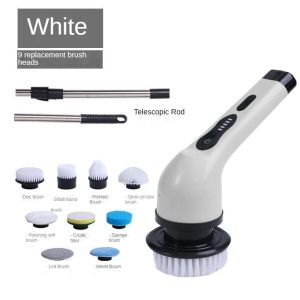 Multifunctional Wireless Household Bathroom Toilet Floor Brush Kitchen Tile Magic Electric Cleaning Brush Long Handle Brush