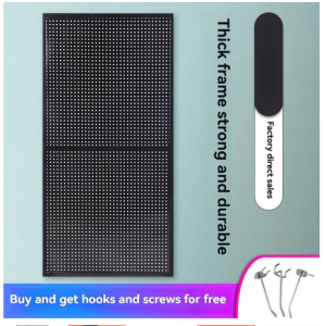 Pegboard Wall Mounted No-Punch Wall Panel Organizer Used Kitchen|Tool room|Study|Living room|Bedroom|Garage|Toilet WITH HOOKS