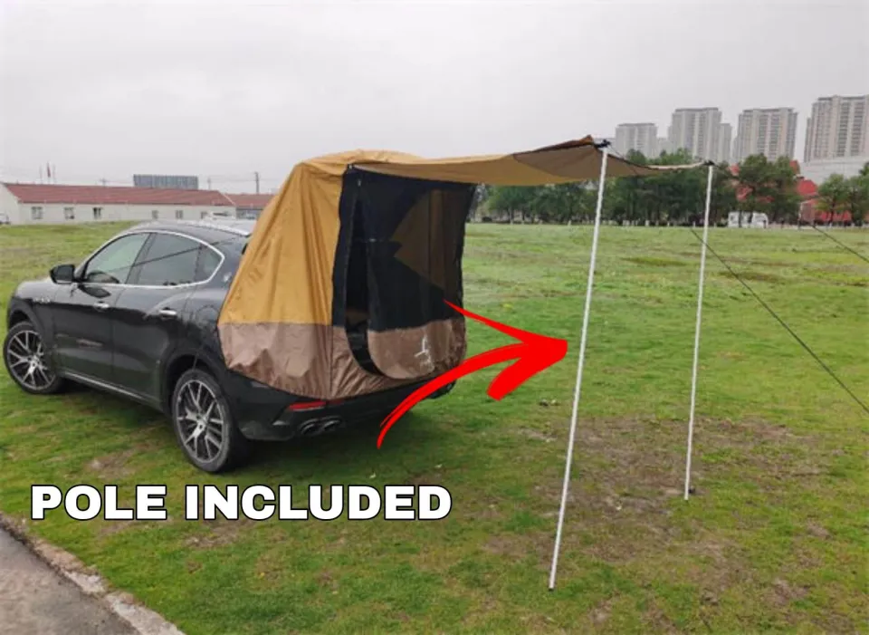 CAR TAILGATE TENT Portable Car Awning Tent suv Car Trunk Tent Outdoor Folding Awning Canopy Camping Tarp With Pole Sunshade Rainproof Car Tail Extension Awning Lazada PH