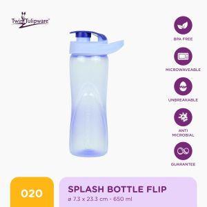 Twin Tulipware Splash Bottle Flip 650 ML Botol Minum