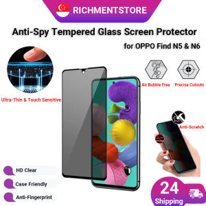 【✅SG Brand】RICHMENT Privacy Tempered Glass Screen Protector for OPPO Find N6/N5 – 9H Hardness Anti-Spy Shatterproof HD Clear Case Friendly
