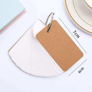 100 Pages Iron Ring Notepad Word Study Card Portable Memo Pad