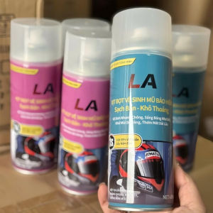 Bình Xịt Vệ Sinh Mũ Bảo Hiểm La 450Ml - Dung Dịch Làm Sạch Mũ Xe Máy Khử Mùi Nón Găng Tay Giày Bảo Hộ