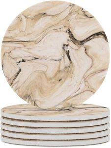 Custom 4pc Ceramic Coasters for Drinks with Your Photo Name Text Logo with Your Photo Name Text Logo Round Coasters for Coffee Table Bar Restaurant Home Office Party Wedding Gifts