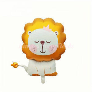 Smile Lion foil balloon Ins style matte Animal lion Foil Balloon Birthday Party Decorations
